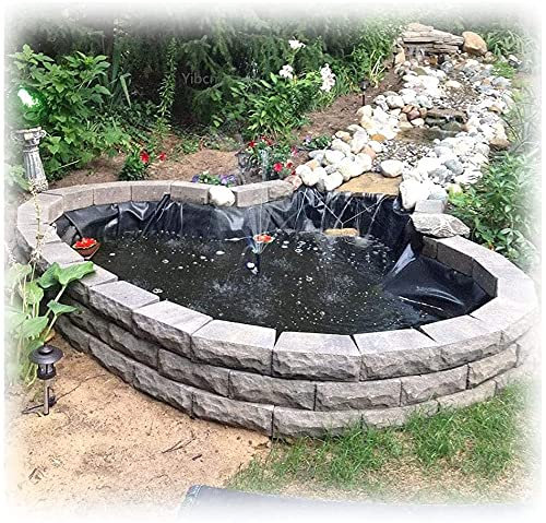 Rete Mimeti Large Preformed Pond Liners Koi Pond Liner, 0.2mm Fish Pond Liner Pond Tarps, Heavy Duty, UV Resistant(Size:6x12m/19.6x39ft)