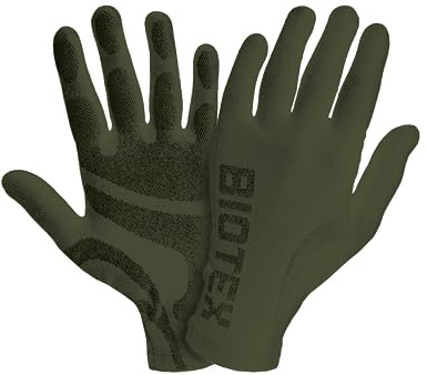 BIOTEX Sottoguanto Seamless per Sport Outdoor, Leggeri e Versatili, Termici e Traspiranti, Verde Militare