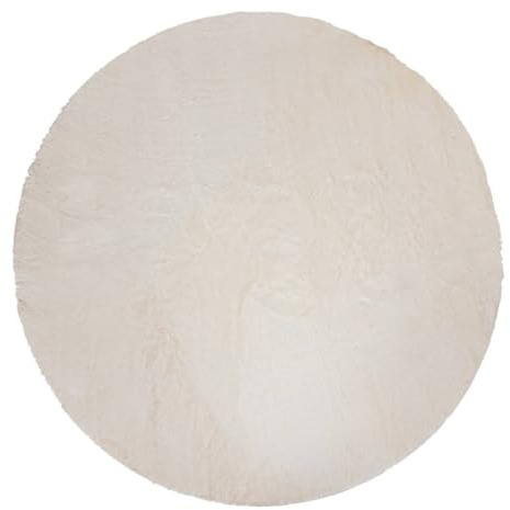 Atmosphera - Tapis Fourrure couka Blanc d118cm