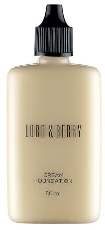 Lord and Berry Cream Foundation Fluid - Non-Greasy Foundation Makeup - Face Makeup with Hyaluronic Acid - Easy to Blend - 8615 Alabaster - 50 ml