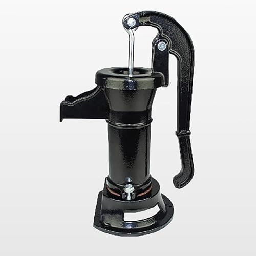 Bomba de Agua Manual Bomba de Jarra de Pozo Manual Antigua para Fuentes, Bomba de Chorro para Pozo Poco Profundo de Hierro Fundido de Primera Calidad con Mango Ergonómico, Bomba de Impulso Manual(Blac