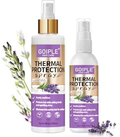 10 in 1 spray protettivo per il calore dei capelli, protezione del calore, spray per lavanda, termo-protettori, nutriente spray protettivo di calore per capelli per danni e nuocere i brividi