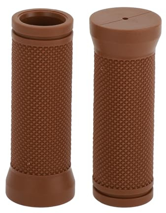 TUCKBOLD Bike Handlebar Grips Covers 90mm Long Lightweight | Bicycle End Grip Protector Brown 1 Pair