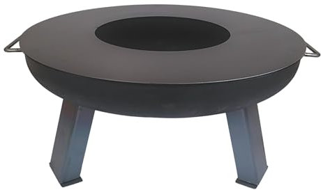SOUK ONE Plancha de 80 cm de diámetro, anillo de fuego, anillo para barbacoa para brasero o barril de fuego, plancha de acero de 4 mm de grosor (contenido del envío: 1 plancha)