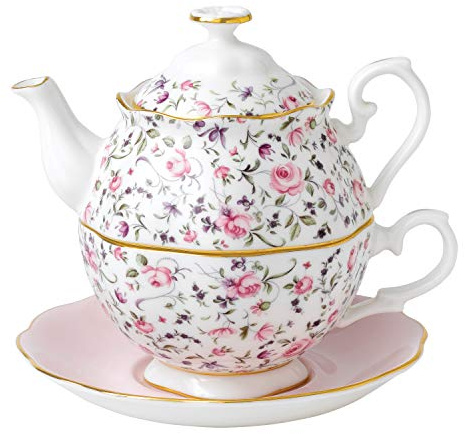 Royal Albert Modern Vintage Tea for One, Rose Confetti