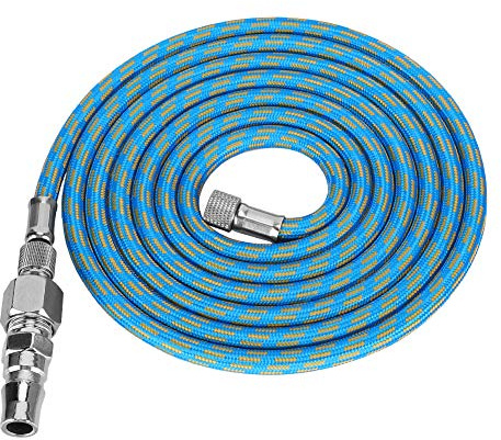 Tubo per aerografo da 6 piedi Tubo per aerografo in nylon intrecciato con testina di spruzzatura in acciaio inox ed estremità funzionali