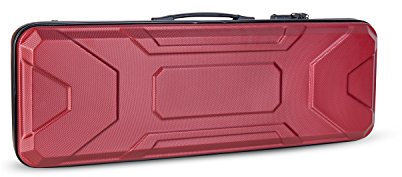 Crossrock 4/4 Violinenkoffer | ABS-geformte Hartschale mit Zahlenschloss, Zubehörfach und Rucksackgurten, Rot (CRA420VFRD)