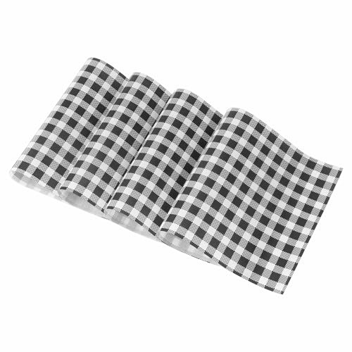 NATURALABEL Black and White Check Deli Paper, 12x7.5, 100 Sheets