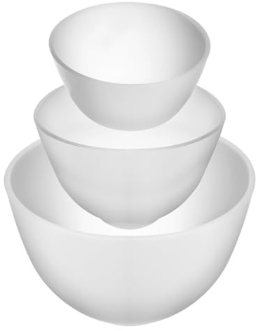 FOMIYES 3 Pcs Facial Brush Silicone Facial Mixing Bowls, Flexible Rubber Mixing Bowl Set for Beauty Salon DIY Face Mask