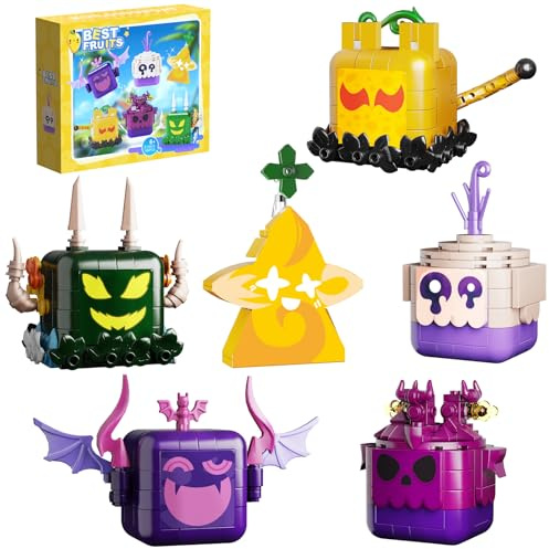 ZIQILIGHTING Box Fruits Spielbausteine Bausatz - Früchte Ziegel Spielzeug Idee Sammelbare Geschenk Puppe für Jungen Mädchen Alter 6+ Spiel Fans, Nicht mit Code (493Stück)