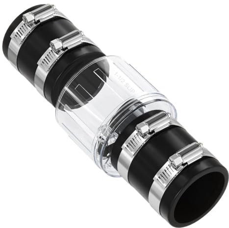 GOSIA Rückschlagventil, 1 – 1/2 Zoll, Ersatz für Rückschlagventil, geräuscharm, mit Federklappe, für 1 1/2 Zoll Schlauch