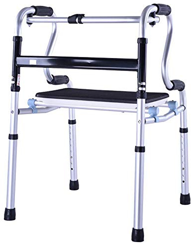 Deambulatore per sedia a rotelle, supporto per camminare senza ruote, telaio per camminare per disabili con piastra di seduta, bastone da passeggio a quattro zampe, bastone da passeggio antiscivolo