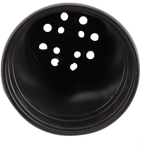 Joli pot de fleurs en plastique, couleur noire, forme ronde, marguerite, pothos, tulipe, jacinthe d'eau (B)