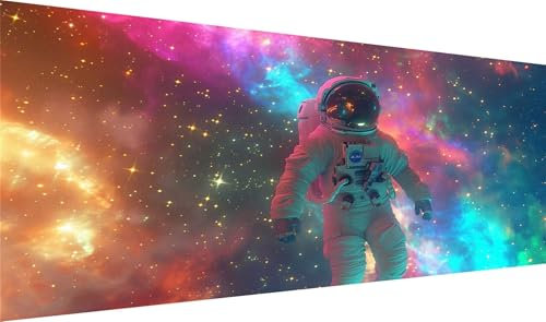 DIY sternenklarer Diamond Painting, Diamant Painting Bilder Astronaut Basteln Erwachsene, Diamond Painting xxl 70x140cm 5D Diamant Art Painting, Diamant Malerei Cross Stitch Set für Wanddekor S2-57