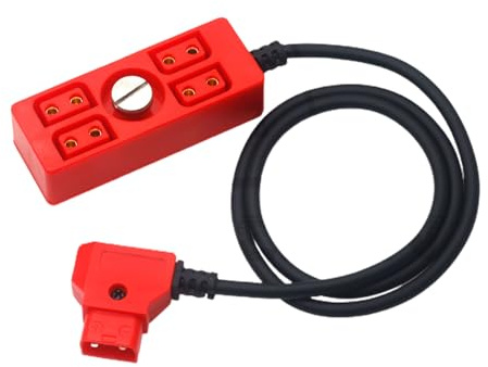 MEAKTSMI Dtap Power Splitter D Tap macho a 4 puertos D Tap Hub adaptador con tornillo 1/4 amplía la salida de potencia a cuatro dispositivos
