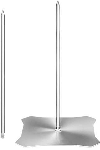 Hitburu Espetos Verticales Para Parrilla - Pincho De Carne Para Parrillas | Soporte Inoxidable Para Brochetas Carne Shawarma Pollo Tacos Horno Y Parrilla