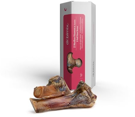 dr. bimix Hueso de Jamón para Perros Medianos y Grandes – Snack Natural de Hueso de Jamón Serrano, Chuche 100% Natural. Ayuda a la Higiene Dental, Refuerza Encías y Promueve Bienestar 500g