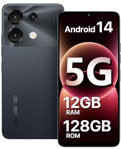 UMIDIGI G9 5G Cell Phone, Android 14 Unlocked Phones, 6.75 HD+ 90Hz Display,12(6+6) GB +128GB/1TB TF Expand, 5G Dual SIM, 50MP Camera, AI Face & Fingerprint Unlock, 5000mAh Android Phone Black