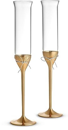 Vera Wang Love Knots Toasting Flute Pairr Gold