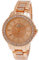 Elegante Ny London Damen-Uhr Strass Analog Quarz Armband-Uhr in Gold mit großem Ziffernblatt