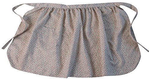 Basic Pioneer Peasant Costume Apron (Womens, Cream, Mini Calico Floral)