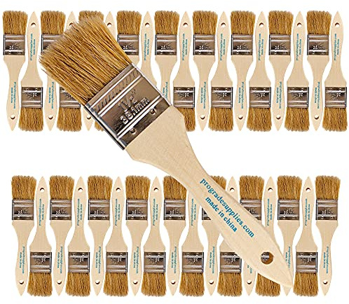 Pro Grade - Chip Paint Brushes - 36 Ea 1.5 Inch Chip Paint Brush Light Brown