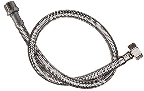 DOJA Industrial | Flexschlauch | AG 1/2- IG 3/8 | 40 CM Länge | Edelstahl Panzerschlauch fuer Wasserhahn, Waschbecken, Hahn, Bad, Kueche | Flex Schlauch Armatur | Anschlussschlauch/Verlaengerung