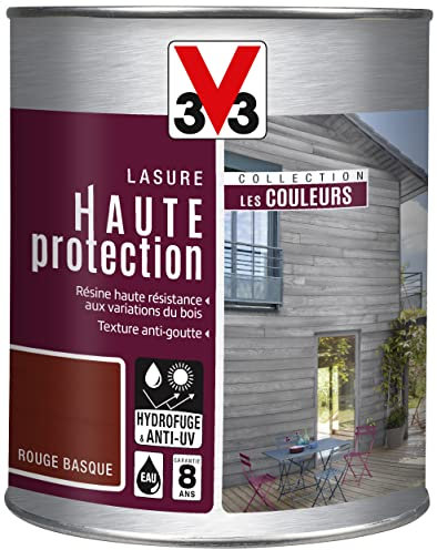 V33 Lasure haute protection, Les couleurs, Rouge basque 1L