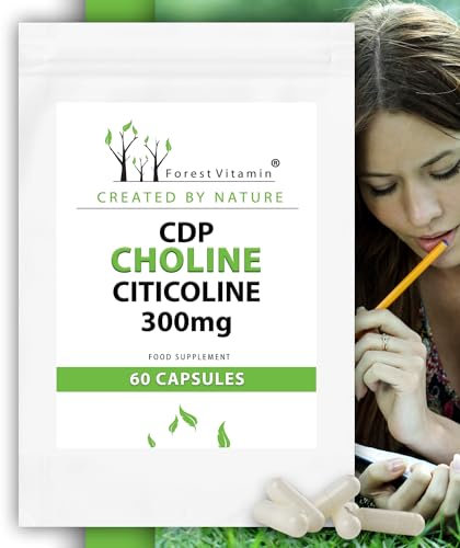 CHOLINE - Forest Vitamin CDP Choline Citicoline 300mg - Kapseln - Gedächtnis und Konzentration (60)