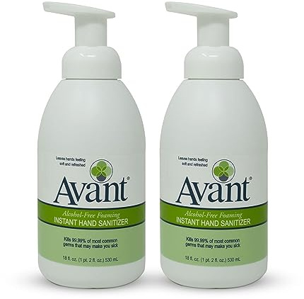 Avant® Alcohol-Free Foaming Hand Sanitizer, 18 oz Bottle 2-Pack bulk