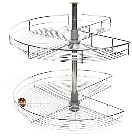 Karussell Schrank Drehboden, Eckschrankdrehbeschlag, Verstellbar Küche Drehbeschlag Eckschrankbeschlag Eckschrank Dreiviertelkreis 270° Eckdesign, Aufbewahren von Küchenutensilien, Backblechen