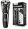 Kayeeno Men Electric Shaver Rechargeable: Waterproof Cordless Foil Razor for Face Shaving & Wet Dry Use, with Pop Up Trimmer and Travel Lock, Portable Design