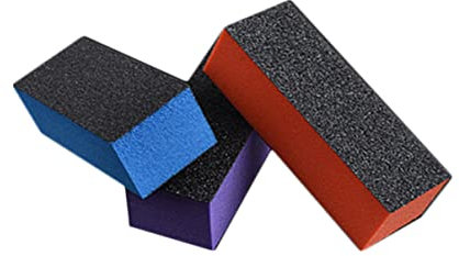 minkissy 18 Piezas Limas Pulidoras De Uñas De Tres Lados Para Manicura y Pedicura Morado Pulidor De Uñas Profesional