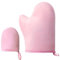 2 Pezzi Guanto Autoabbronzante Viso e Corpo, Autoabbronzante Guanti, Autoabbronzante Mitt, per Crema Abbronzante Corpo, Spray Autoabbronzante, Olio Abbronzante-Rosa
