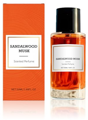 Sandal Musk Parfüm, Sandalwood Musk Perfume, Sandelholz Moschus Duftparfüm mit Natürlichem Extrakt, Langanhaltender Sanfter Duft für Jede Gelegenheit, Holz Aroma (50ml, Sandal Musk)