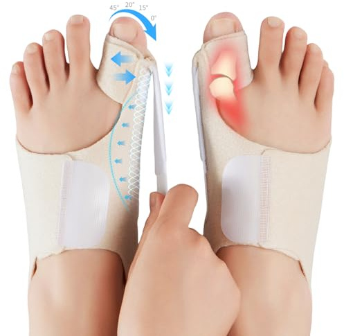 Hallux Valgus Korrigering – Justerbar Bunion Splint med Gelkudde för Smärtlindring – För Kvinnor och Män, En Storlek, 1 Par