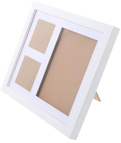 BESPORTBLE Newborn Keepsake Frame Set Handprint and Footprint Photo Frame White Clay Memory Holder and Growth Record
