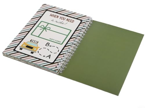 Livre de cartes robuste pour les vacances avec reliure en spirale et couverture personnalisée, pour organiser des cartes de Noël et écrire des messages personnels pour une utilisation saisonnière (1