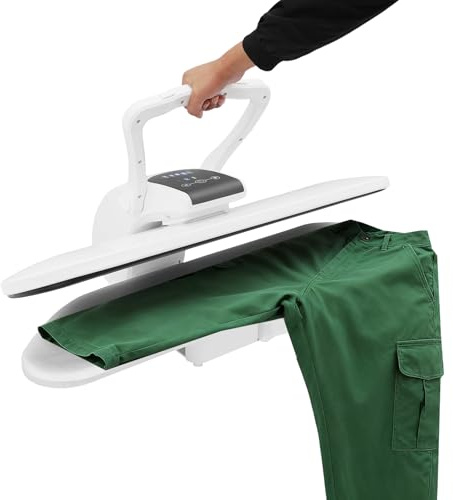 Prensa de vapor de 2200 W, 5 engranajes, plancha de vapor profesional, plancha de mesa con pantalla táctil, botella pulverizadora y cojín de tela, ajuste de temperatura de 90 – 200 ℃