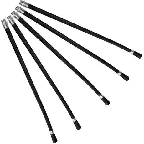 WESIEVYA Ugello Spray per Estintore Flessibile in Plastica Nero, Tubo Sostitutivo per Estintore Polvere 4kg Design Flessibile e Durata, Confezione da 5 Pezzi