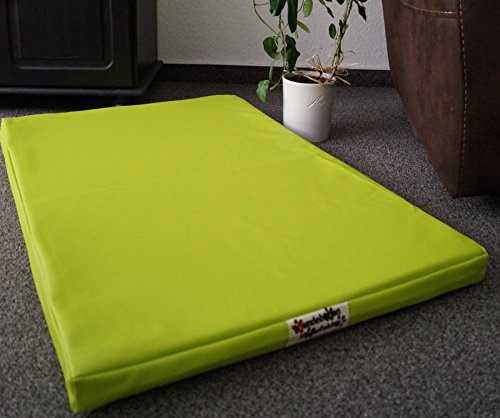 Hundbäddstillverkning hundmadrass Luminosa hundbädd madrass sovplats konstläder 90 cm x 60 cm citron