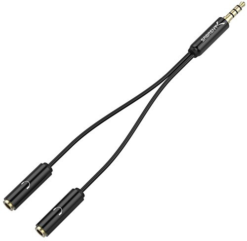 SABRENT 3.5mm Audio Stereo Y Splitter Adapter für Lautsprecher und Kopfhörer (CB-35X2)