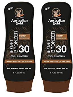 Australian Gold SPF#30 Lotion with Instant Bronzer 8 Ounce (Pack of 2)