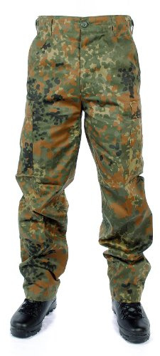 Mil-Tec US Ranger Hose Typ BDU • Herren Cargohose mit 6 geräumigen Taschen • Taktische Hose mit verstellbarem Kordelzug & Gürtelschlaufen • Feldhose für Outdoor, Arbeit & Freizeit • Flecktarn, 7XL