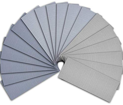 SIQUK 18 Piezas Papel de Lija Mojado y Seco Surtido de Papel Lija 3000 5000 7000 Papel de lija de alto brillo 9 x 3,6 Pulgadas Papel Abrasivo para Lijado de Automóviles Acabado de Muebles de Madera