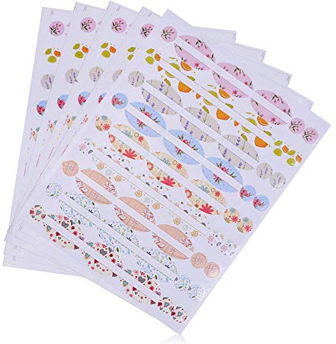Chifans Étiquettes Auto-adhésives pour Bouteilles d'huile Essentielle Autocollants pour étiquettes 5 Feuilles Étiquettes Bouteille Parfum Huile Essentielle