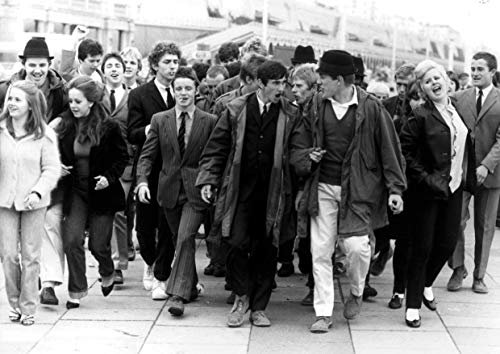 Quadrophenia Gang Mods A4 Unframed British Drama Film Cinema Movie Star Poster Famous Black and White Scooters Picture Bedroom Artwork Print Photo Wall Decoration Reprint