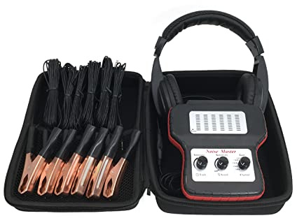 ZKTOOL Chassis Ears Electronic Stethoscope Diagnostic Kit with Headphones, Electronic Ears Automotive,6 Channel Car Engine Noise Finder Sound Detector Tester Tool Set