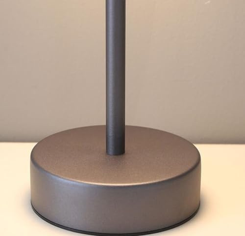 THisga Lámpara de mesa LED Toque Luz nocturna 3 modos de color y Regulable Recargable Lámpara inalámbrica Lámpara de mesilla metálica dormitorio, restaurante,Amarillo