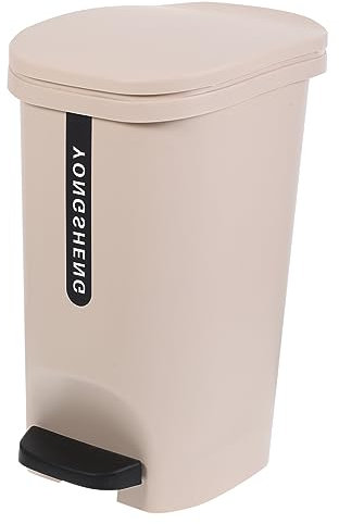 TOGEVAL Pedal Trash Can with Lid Creative Household Waste Container for Kitchen Bathroom Living Room Odor Garbage Bin with Bag Hold